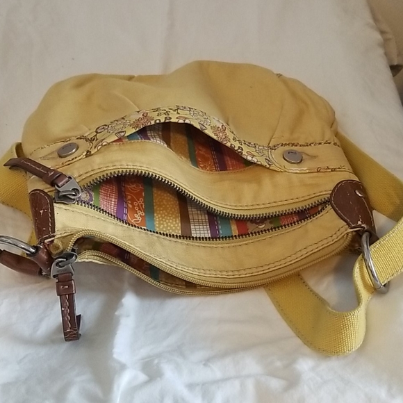 Fossil Bags Fossil Vintage Yellow Floral Satchel Poshmark